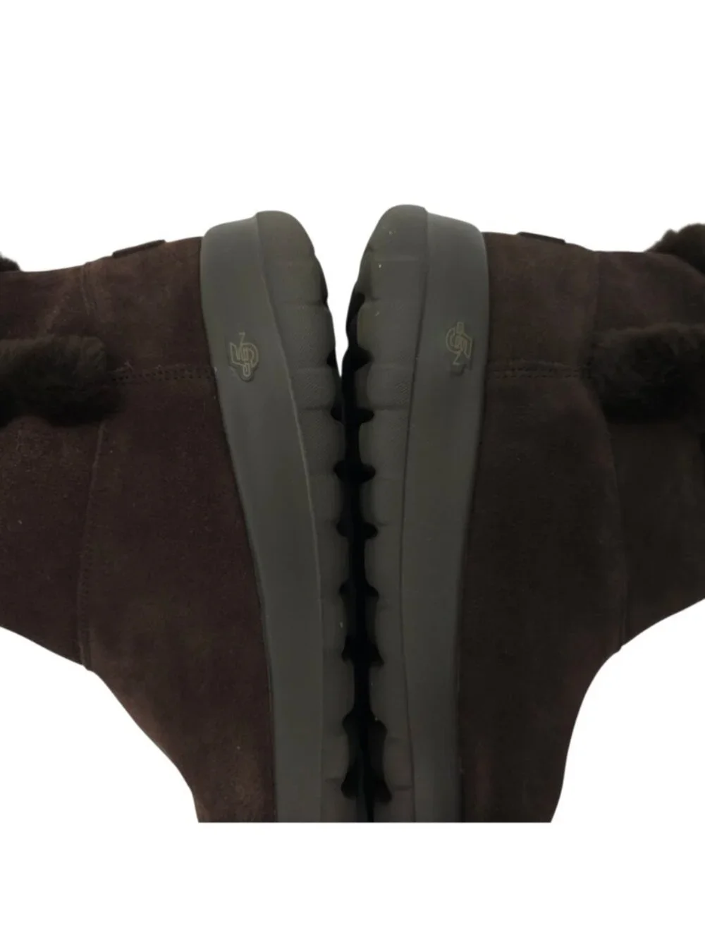 Skechers On The GO Joy Bundle Up Boots Sz 10 Brown Suede Faux Fur Ankle Bootie